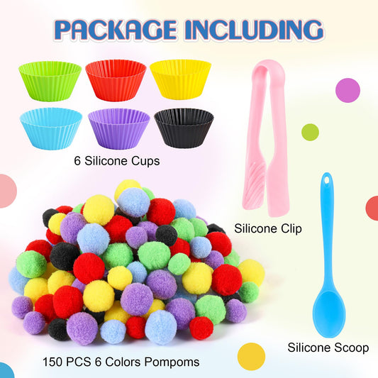 iCraftine six color sorting bowls support color recognition and sorting practice