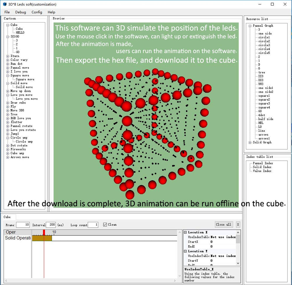 iCubeSmart MINI 3D software enables custom motion designs.