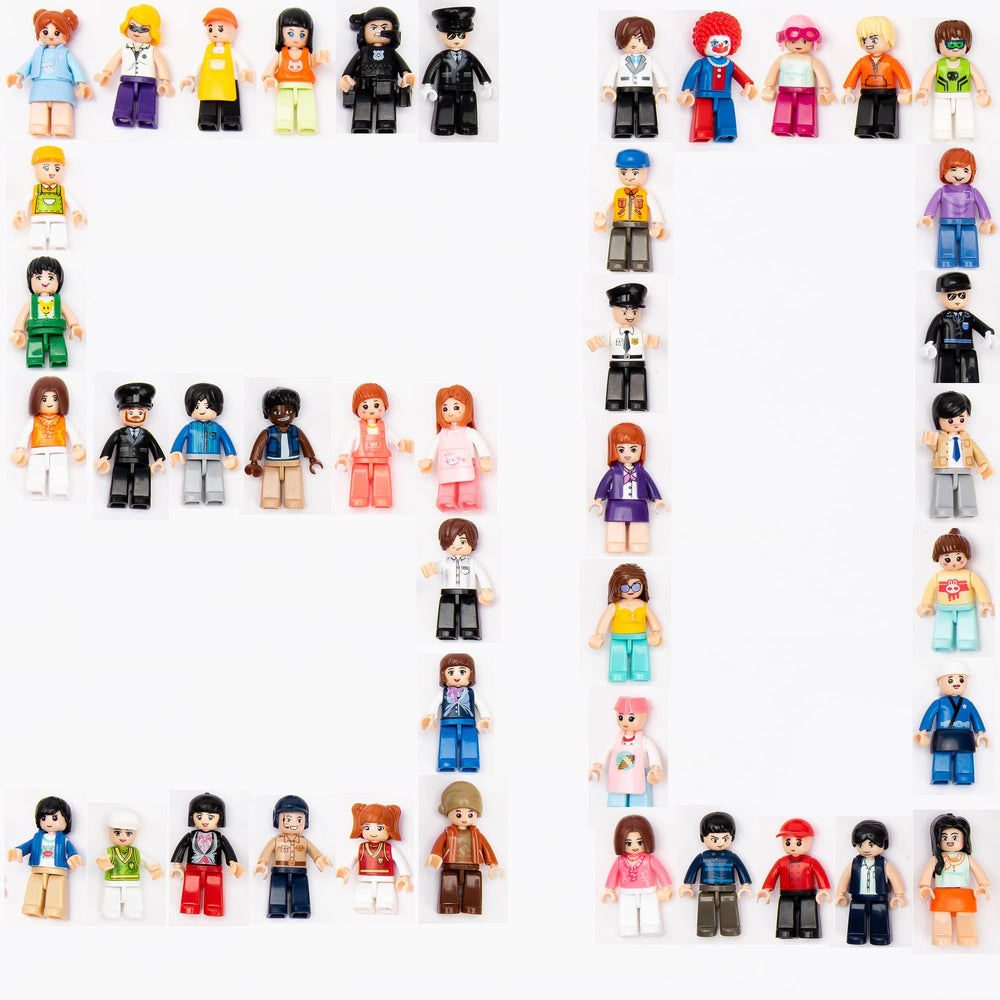 Icyhit 50-pcs random minifigures pack, colorful assortment for creative play