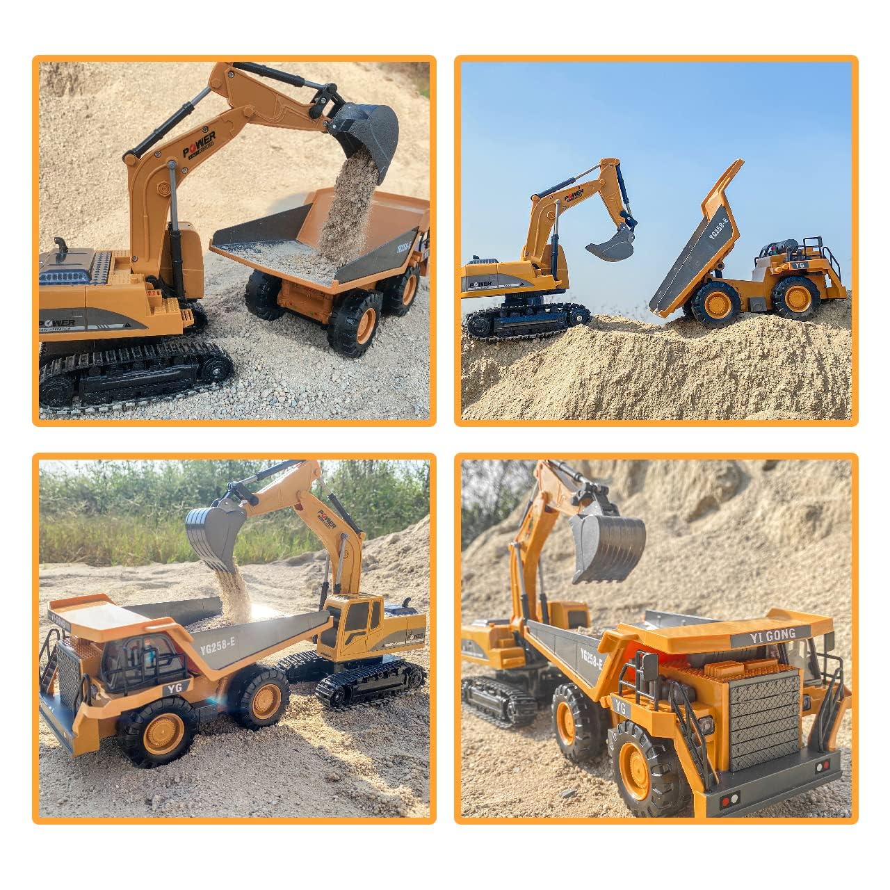 ID Gerilla RC Excavator Toy dual rechargeable batteries for longer sessions