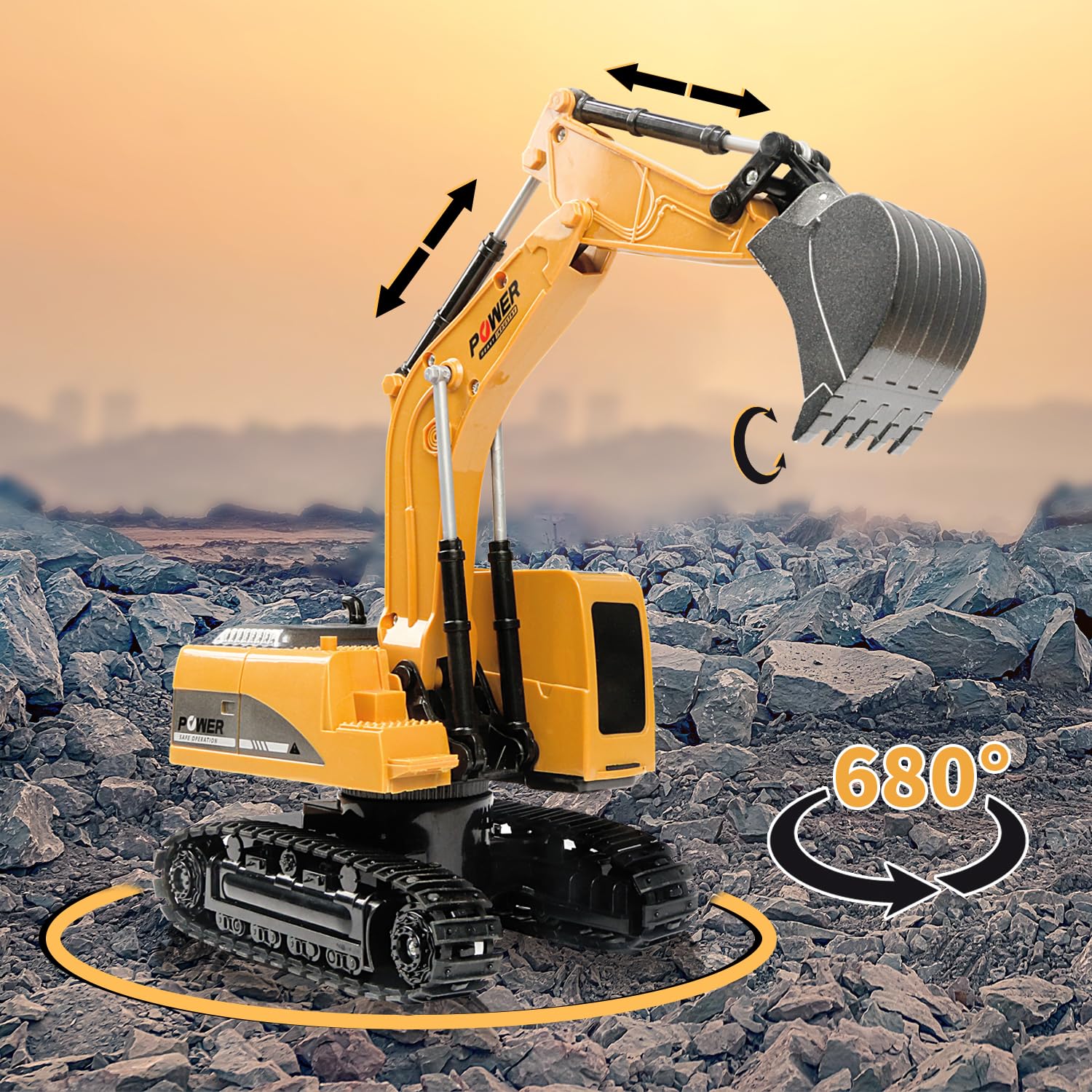 ID Gerilla RC Excavator Toy remote control and responsive handling