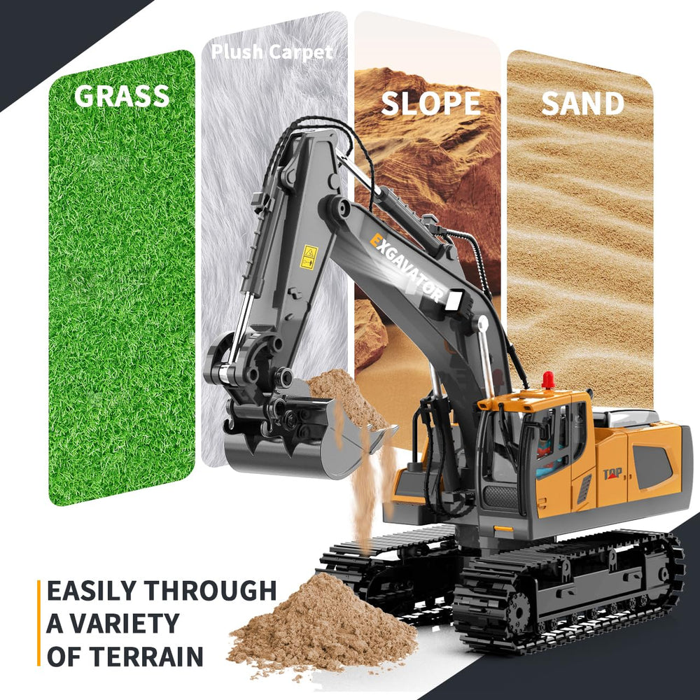 ID Gerilla RC excavator 2.4GHz remote for interference-free play