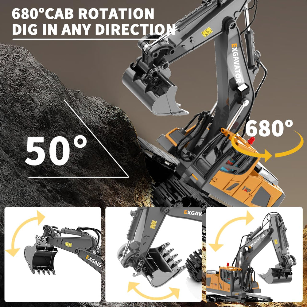 ID Gerilla RC excavator digging action for hands-on construction fun