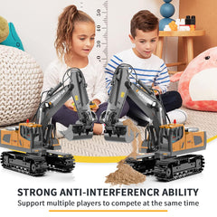 ID Gerilla RC excavator dual batteries enabling longer play sessions