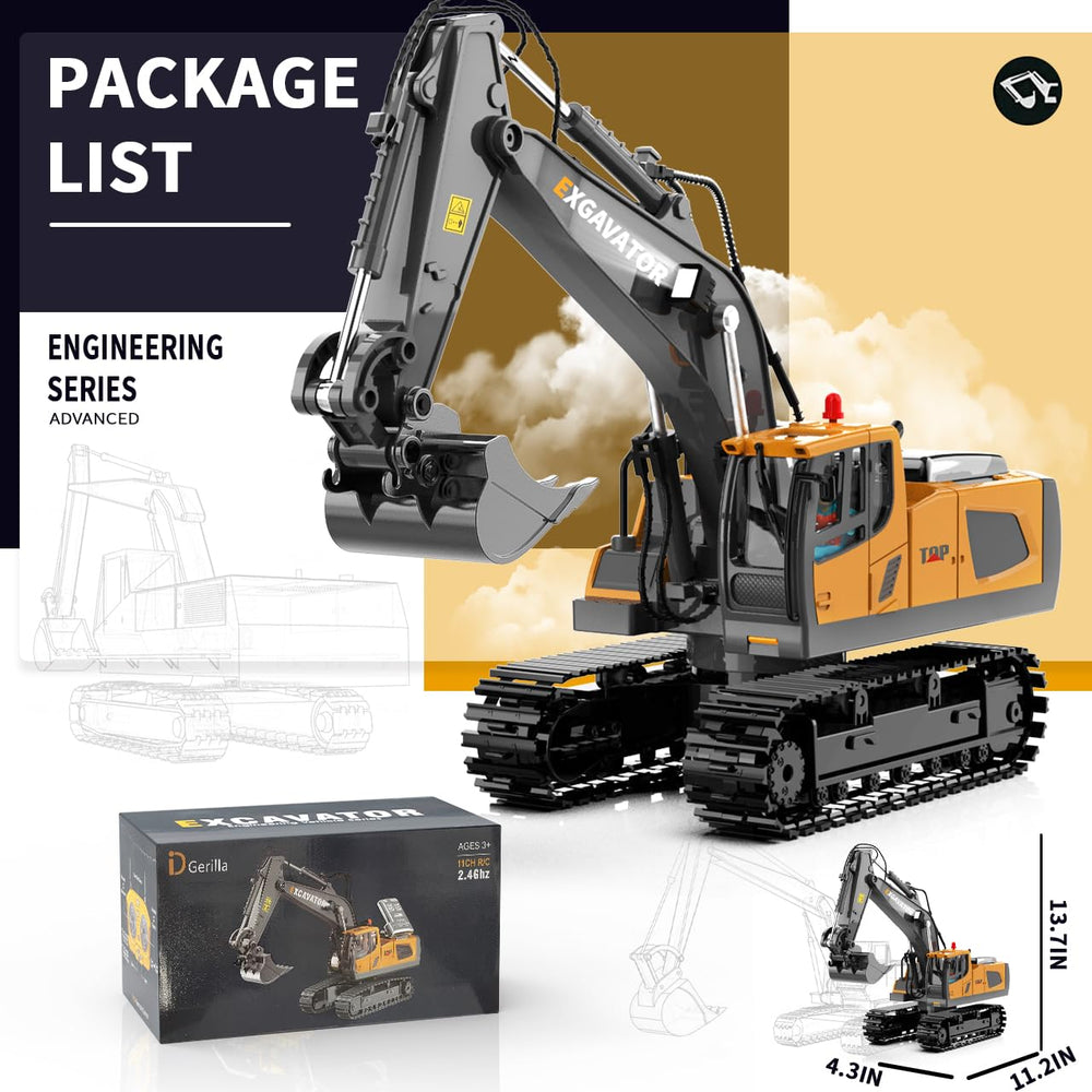 ID Gerilla RC excavator gift-ready packaging for birthdays and holidays
