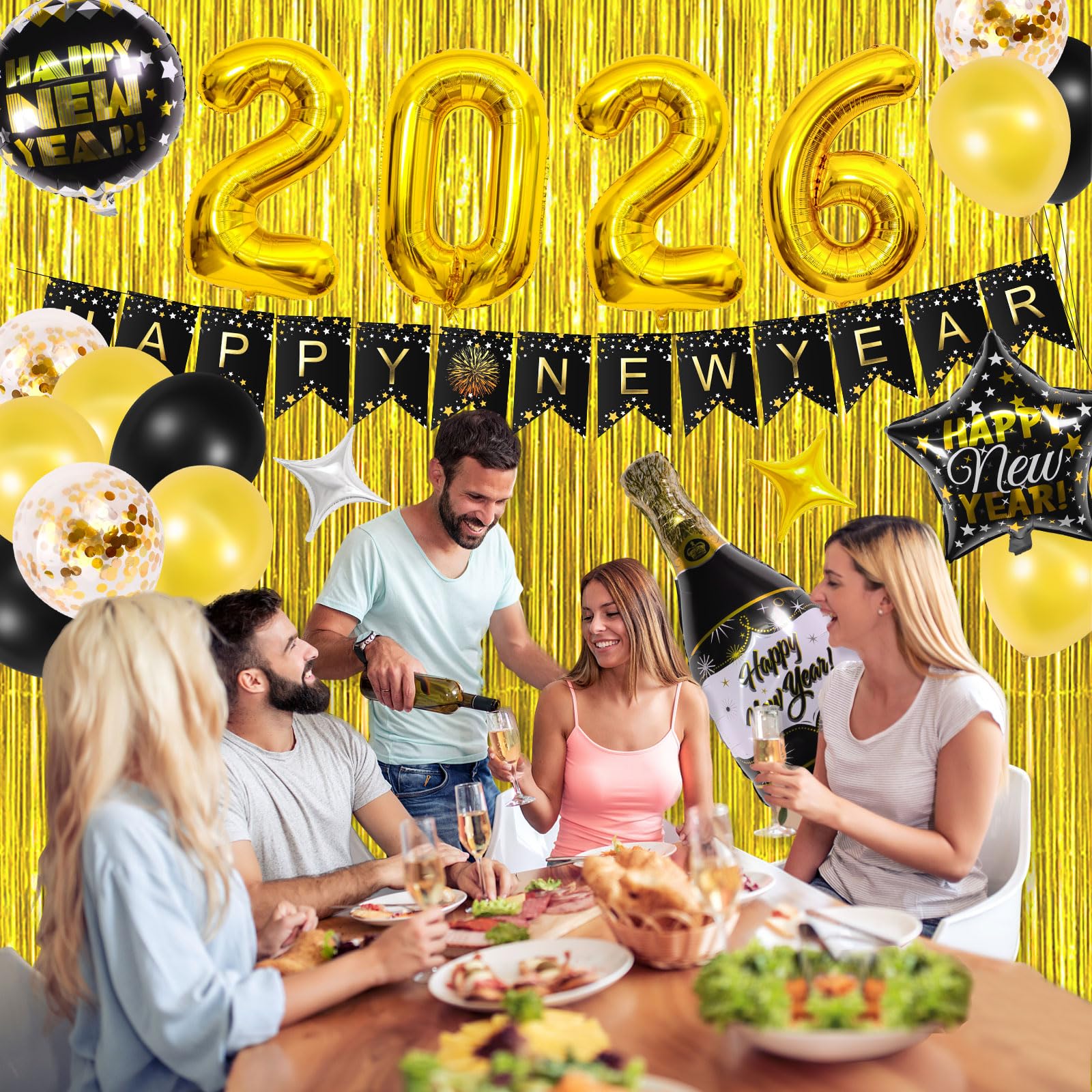 IDAODAN bottle foil balloon elevates toast moments with stylish flair.