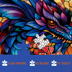 IdeaBazar blue purple darkness dragon puzzle features bold contrast for dramatic solving sessions