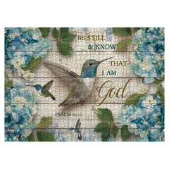 IdeaBazar hummingbirds and hydrangeas puzzle image inspires calm, focused time with family