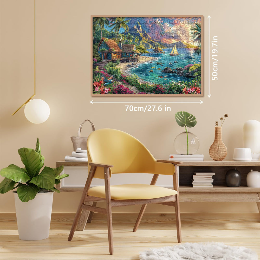 IdeaBazar Sea Turtle Puzzle captures calming ocean tones for stress-free evenings.