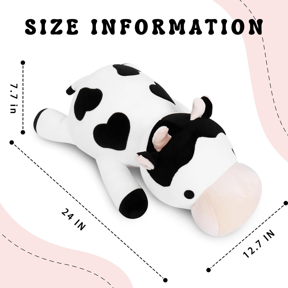 IdeaMeme Cow Weighted Plush fabric close-up showing durable, safe materials.