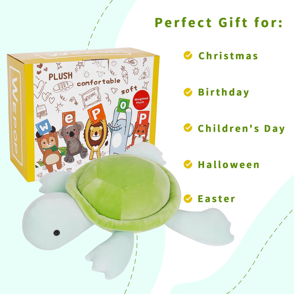 IdeaMeme turtle weighted plush 22 – great for playrooms and bedrooms.