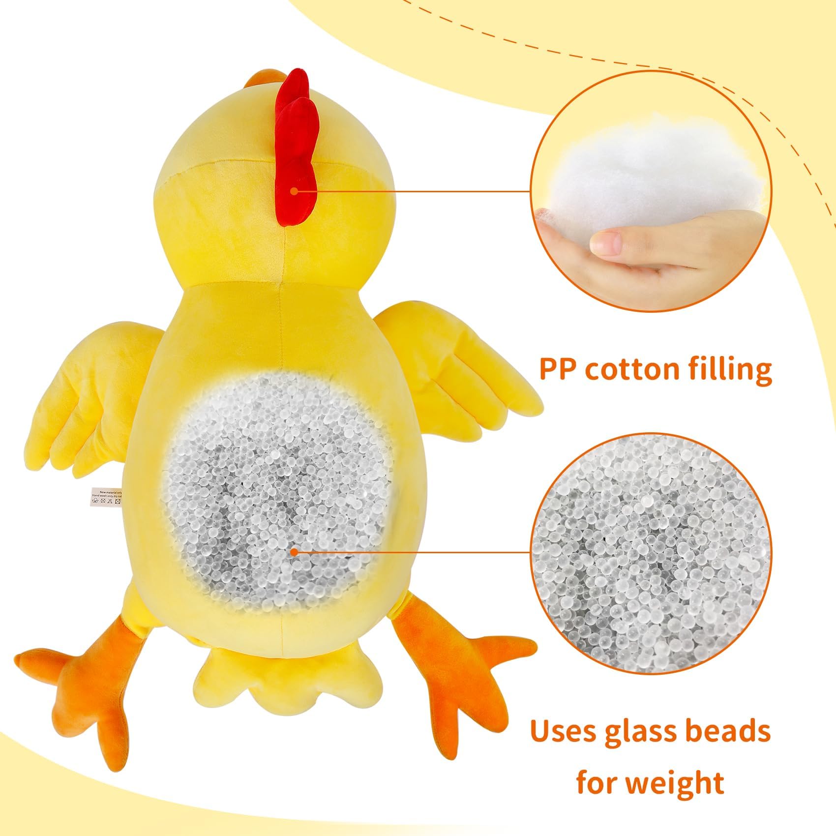 IdeaMeme chick plush in a bedroom scene, ideal for cuddling and reading.