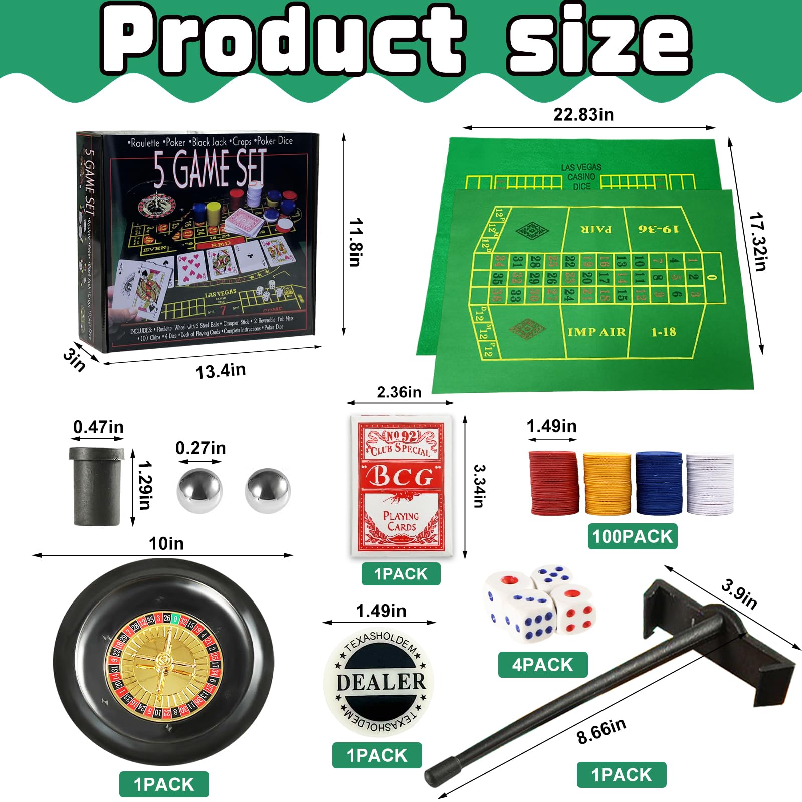IIDEA 10-inch roulette wheel ready for smooth spins at home