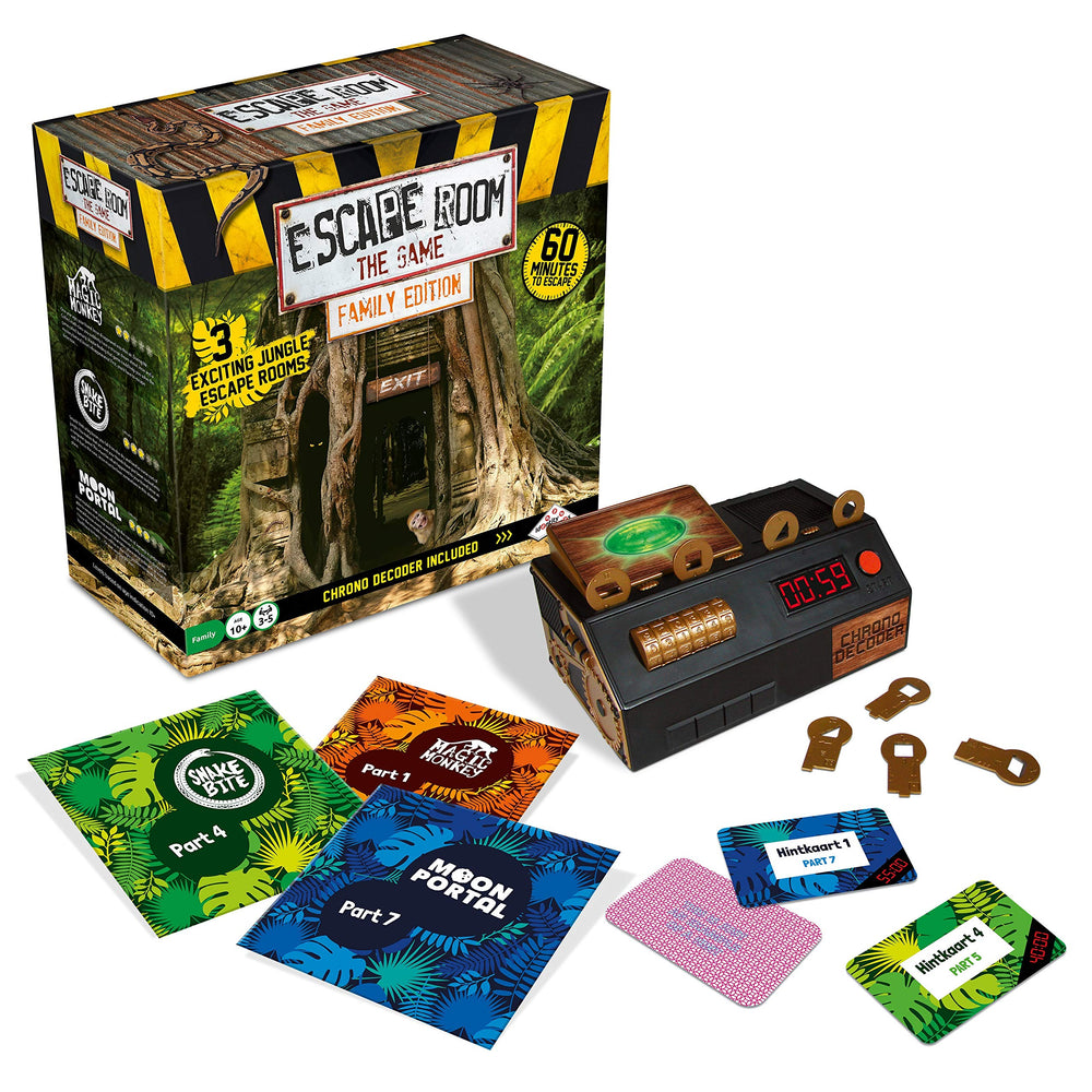 Identity Games Hint Decoder device guides quick clues for collaborative solving.