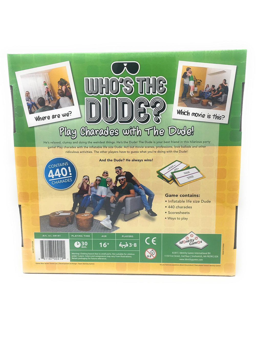 Identity Games Who's the Dude app timer keeps play moving smoothly
