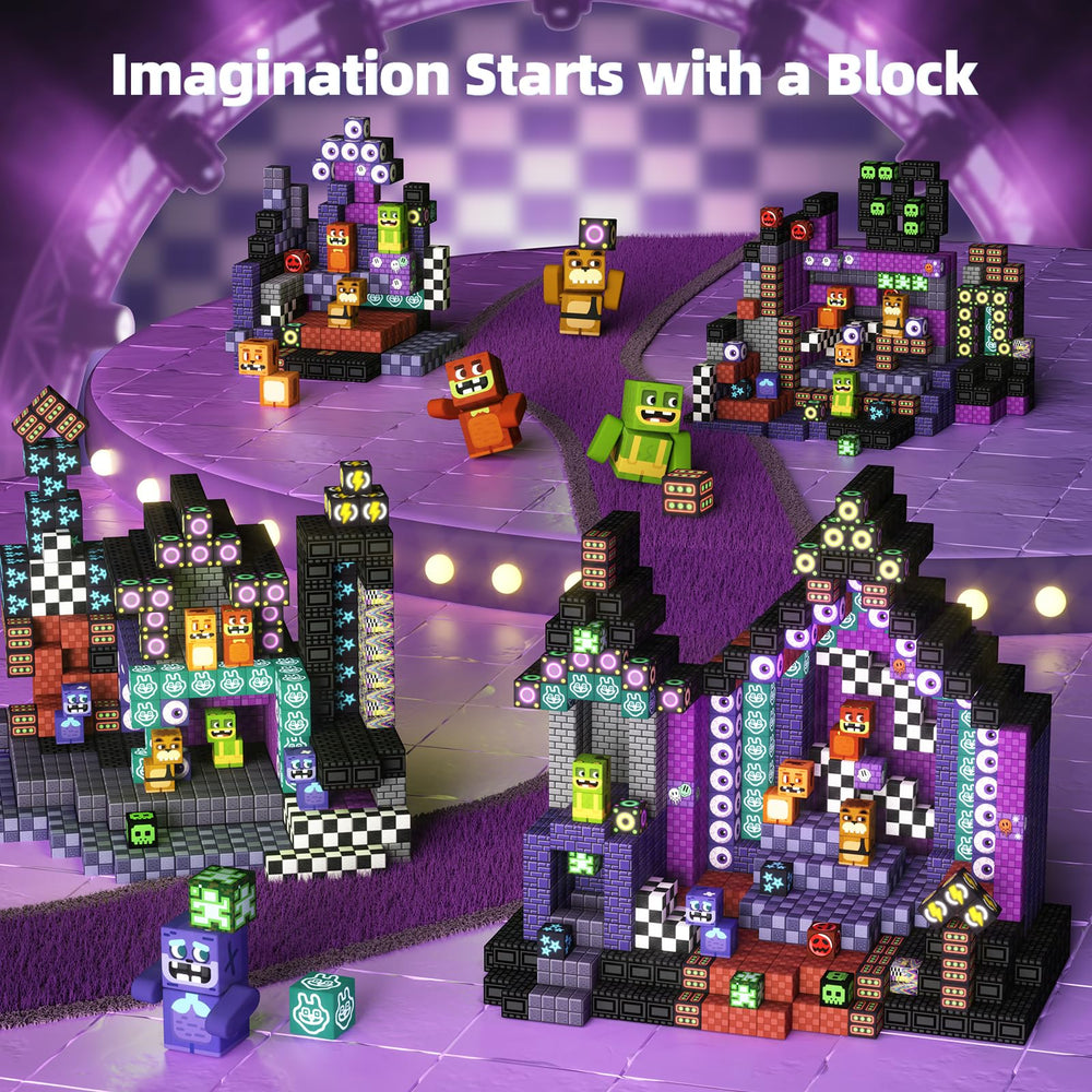 idoot blocks with embedded magnets enable easy, secure construction and quick disassembly.