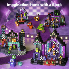 idoot blocks with embedded magnets enable easy, secure construction and quick disassembly.