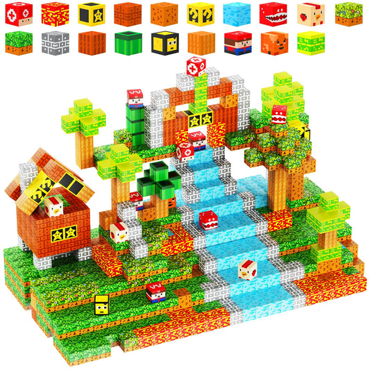 idrone 100pcs magnetic blocks set in display box for stem learning