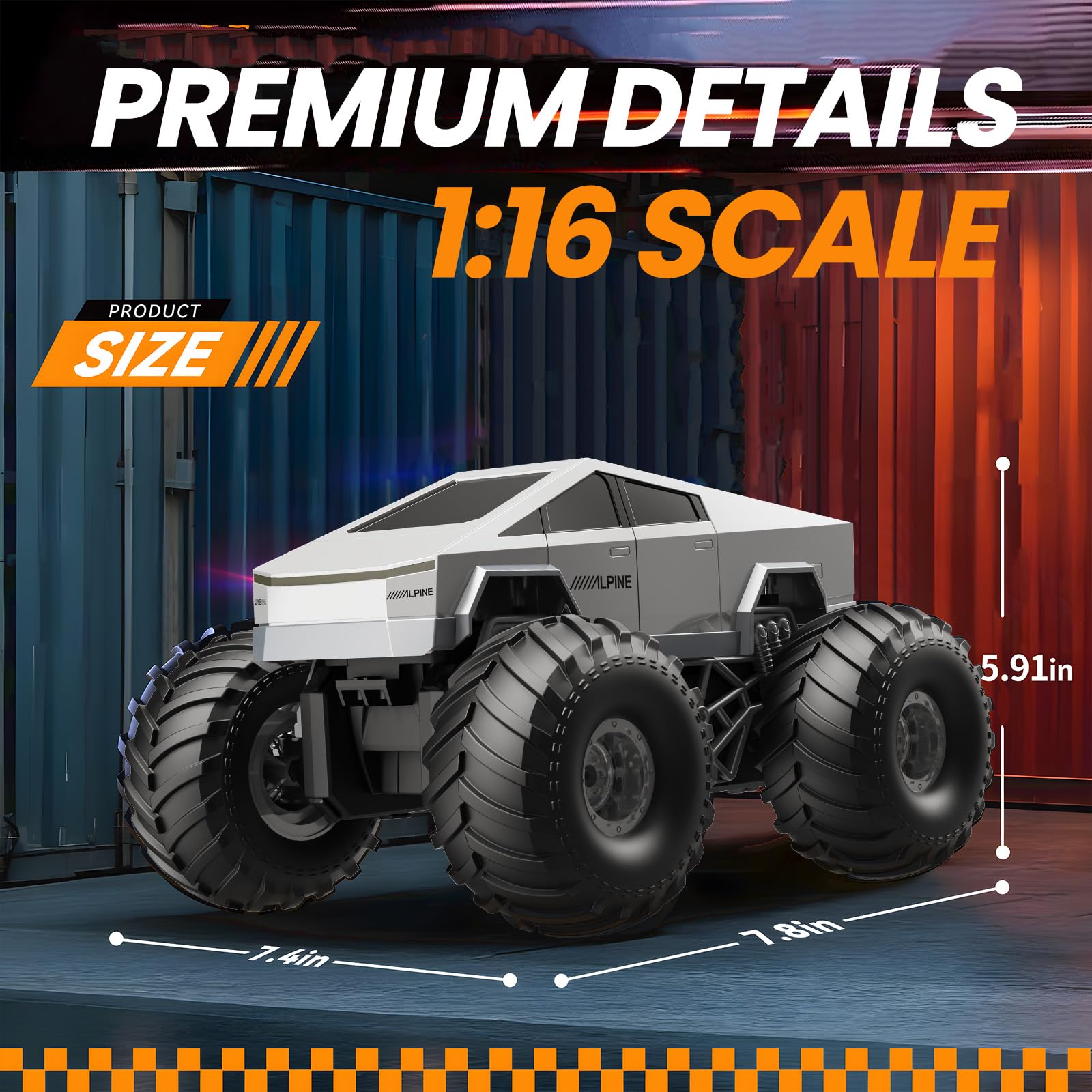 iDrone Cyber RC Truck dual batteries extend playtime between charges.