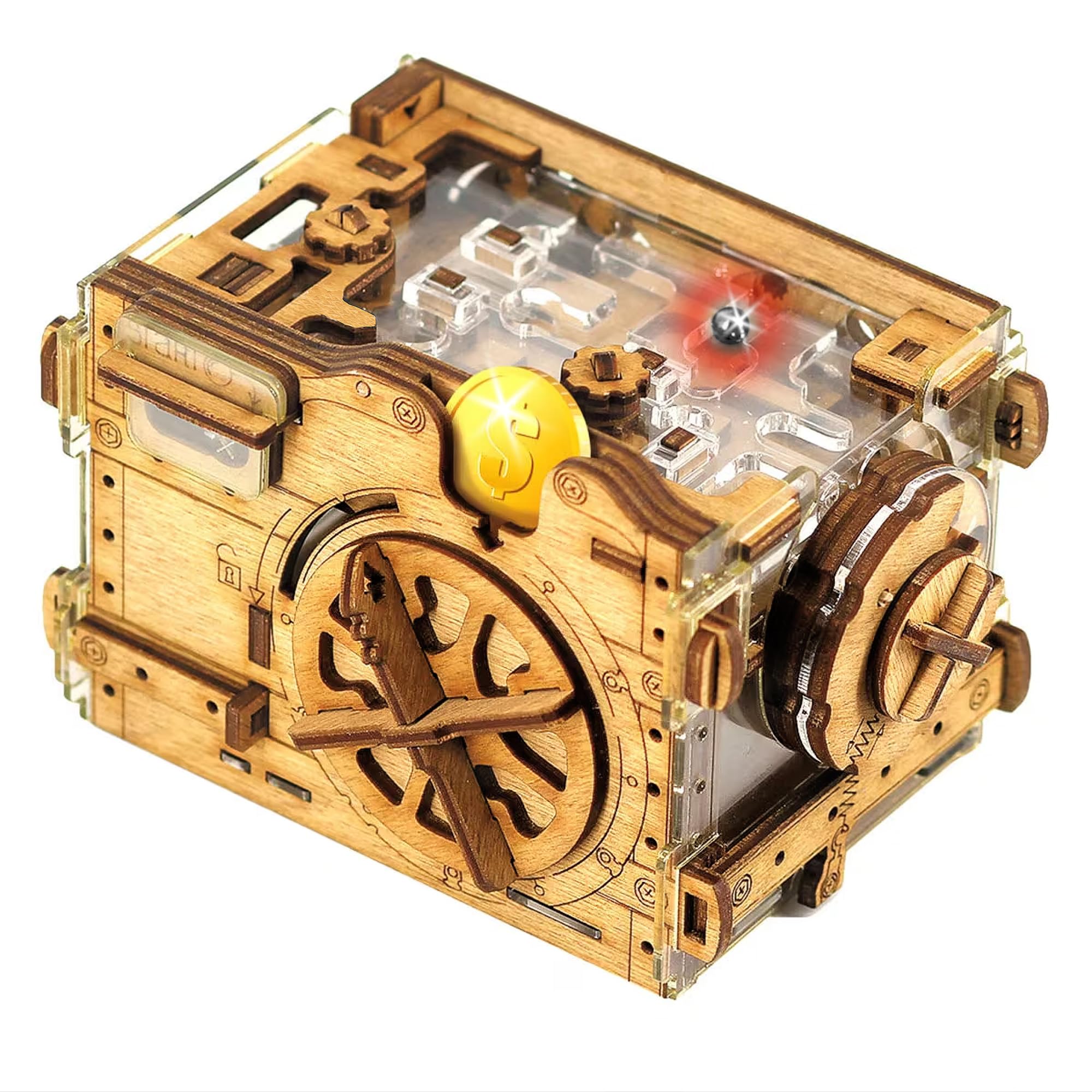 iDventure A-maze-ing Safe money box open showing internal slot and mechanism