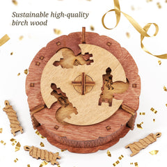 idventure Birthday Cake Puzzle Box compact gift compartment dimensions 4.1 by 2.6 inches
