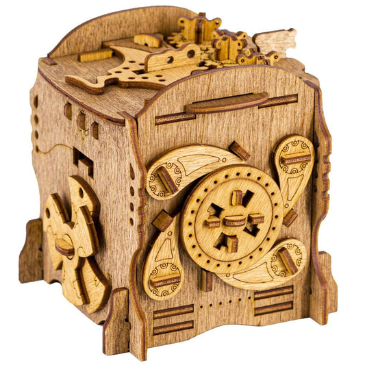 idventure Cluebox Captain Nemo Nautilus wooden box for immersive escape room-style puzzling