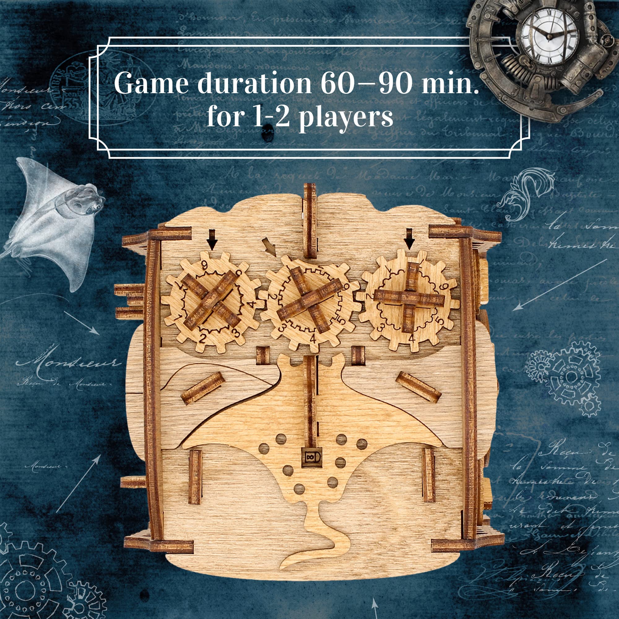idventure Cluebox puzzle-mechanism-rotation for sequential solving and discovery