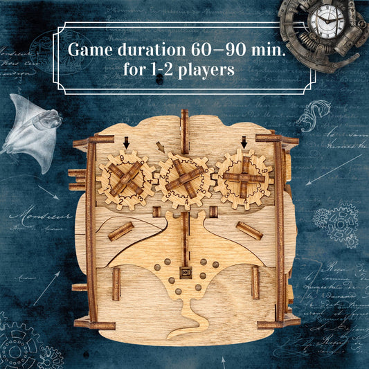 idventure Cluebox puzzle-mechanism-rotation for sequential solving and discovery
