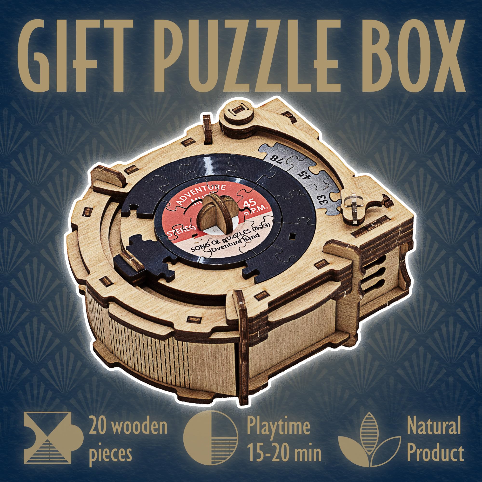 iDventure CluePuzzle wooden pieces come together to start the brainteaser for a memorable escape-style challenge