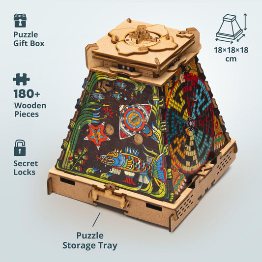 iDventure CluePuzzle pyramid interior showing compartments and treasure potential