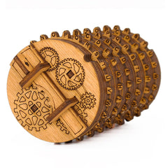 iDventure Kryptos wooden puzzle box with secret code for gifting