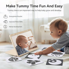 IEATFO adjustable-angle mirror provides a comfortable viewing angle for baby