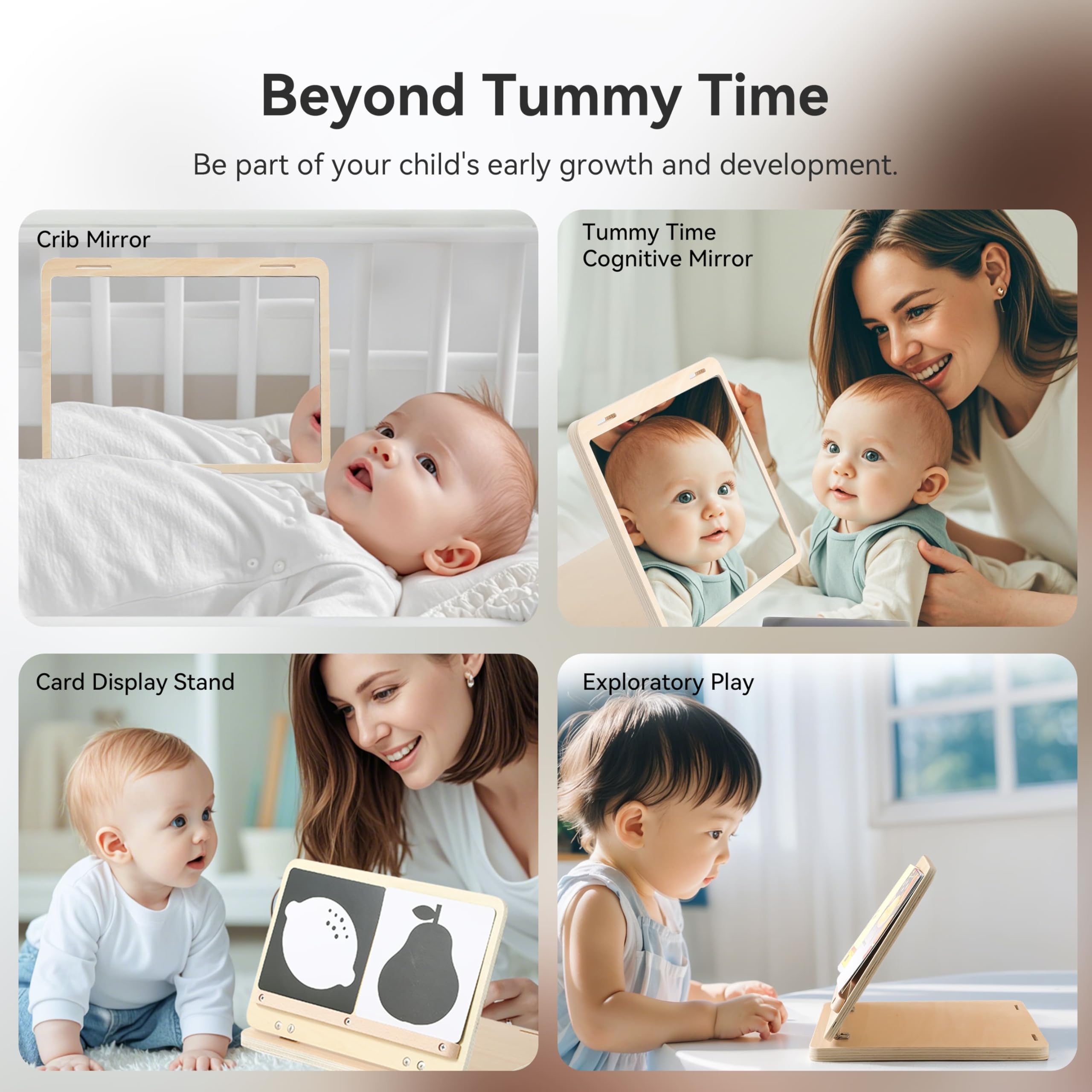 IEATFO extra-large safe mirror supports visual tracking with a non-glass surface