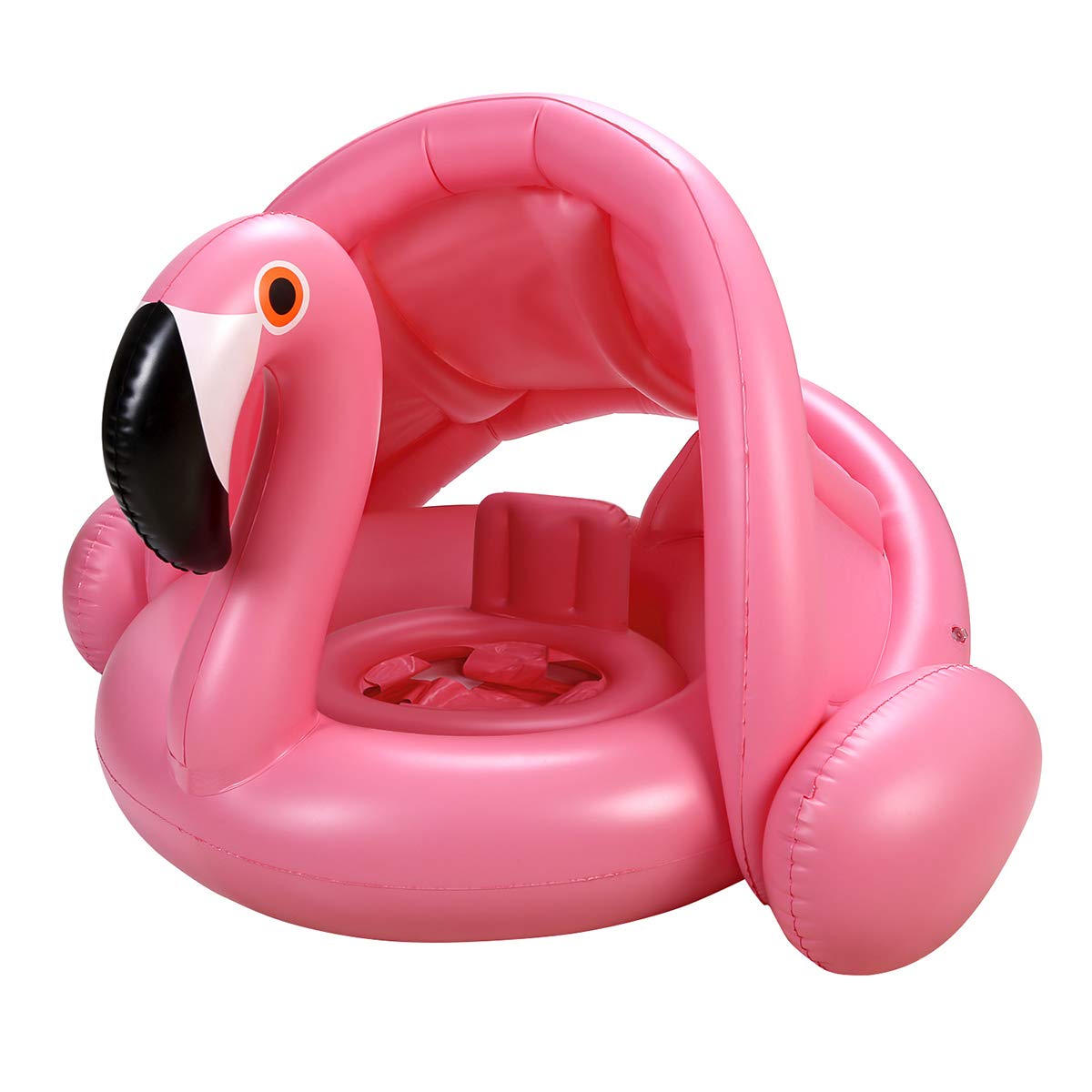iefoah baby pool float flamingo with canopy for sun protection and playful summer fun
