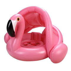 iefoah baby pool float flamingo with canopy for sun protection and playful summer fun