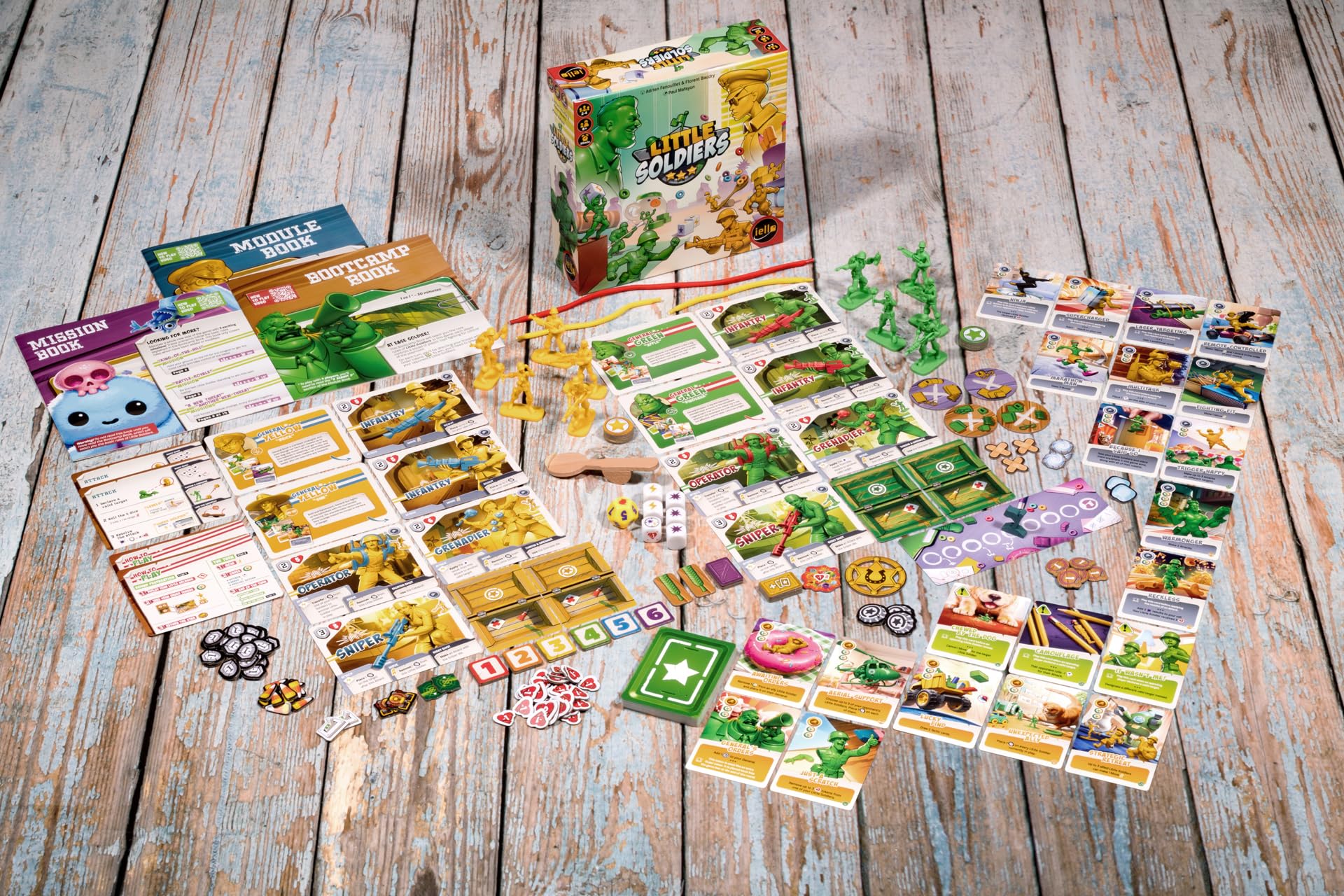 IELLO Little Soldiers skirmish play highlights quick setup and fast 30-minute battles.