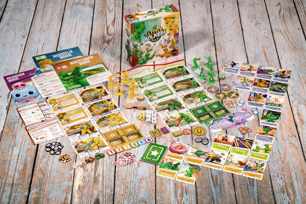 IELLO Little Soldiers skirmish play highlights quick setup and fast 30-minute battles.