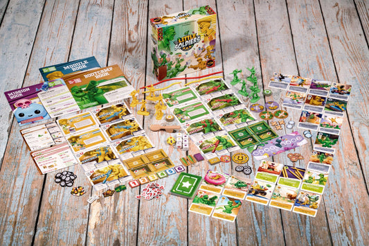 IELLO Little Soldiers skirmish play highlights quick setup and fast 30-minute battles.