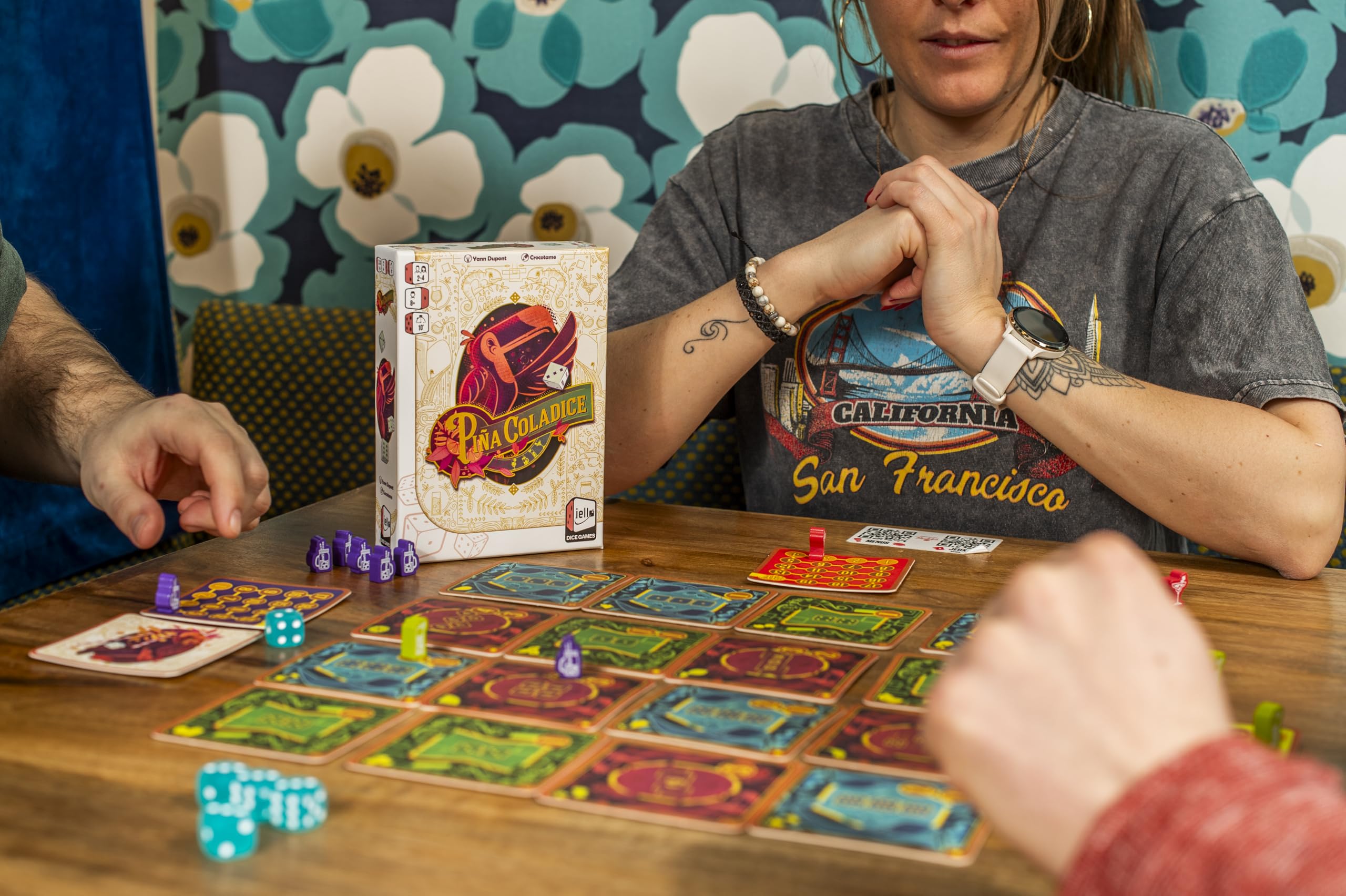 IELLO Pina Coladice game board spread for colorful family gaming sessions.