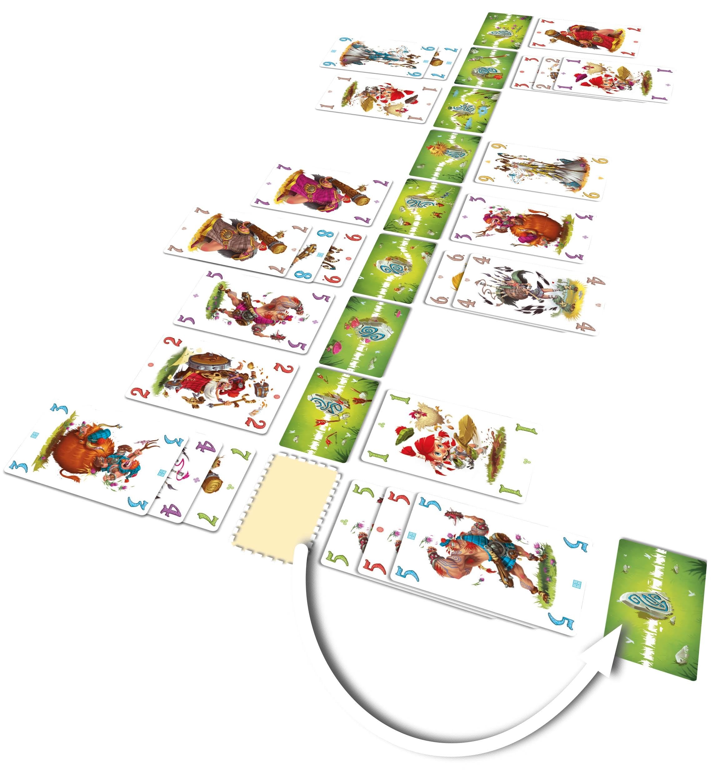 IELLO Schotten Totten cards in play show poker-like formations and quick decisions.