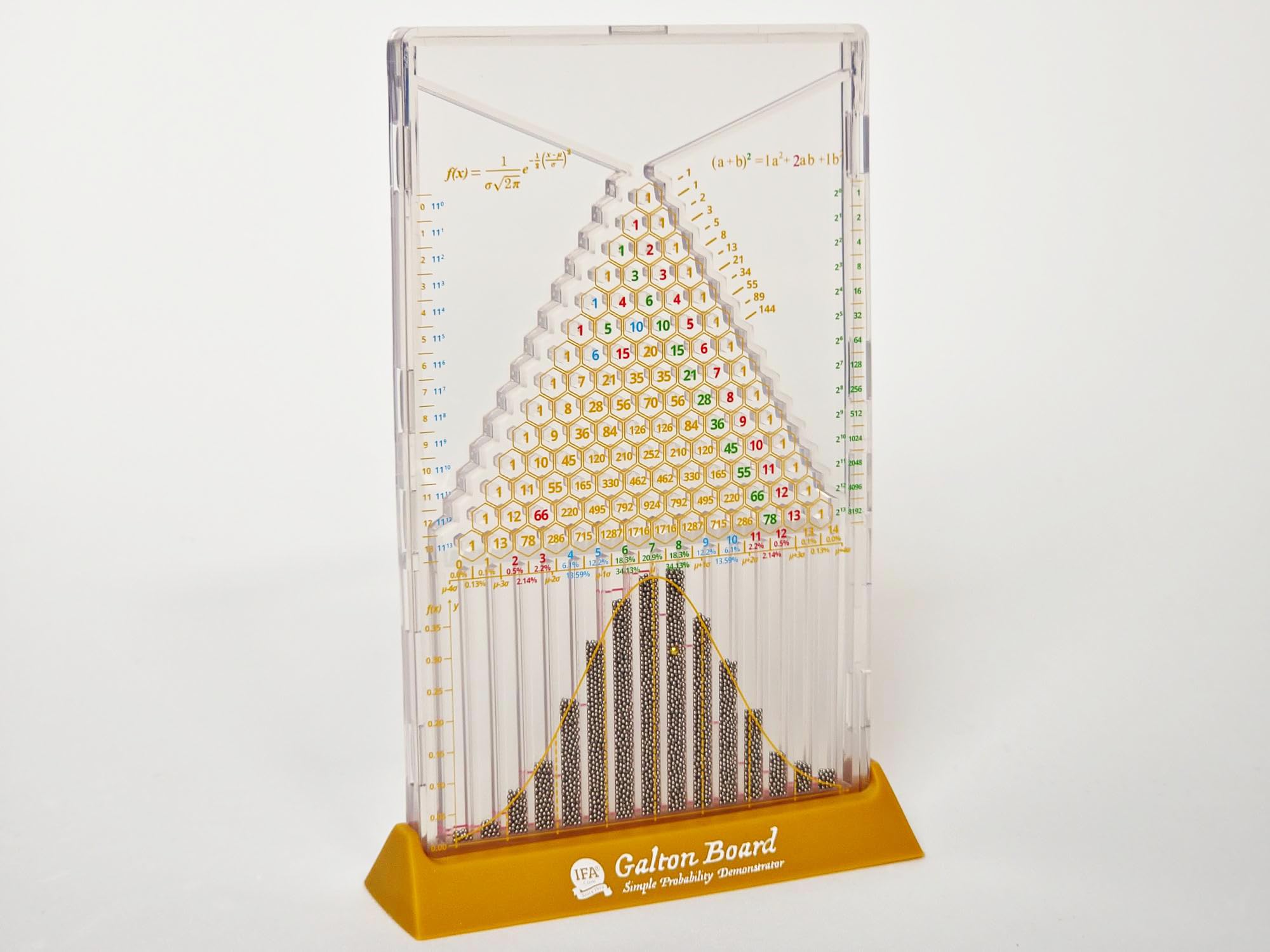 IFA Galton Board Simple Edition close-up peg grid reveals emerging patterns