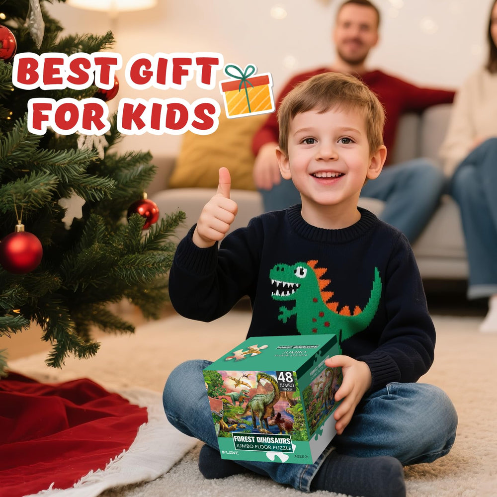 IFLOVE 48-piece jumbo puzzle stimulates confidence after completion and shared family moments.