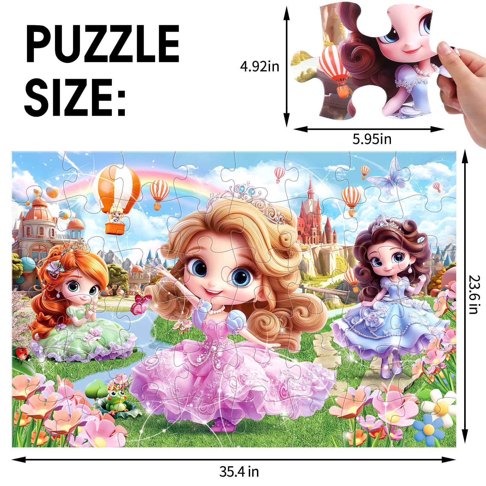 IFLOVE 48-piece jumbo puzzle pieces designed for easy grip by small hands