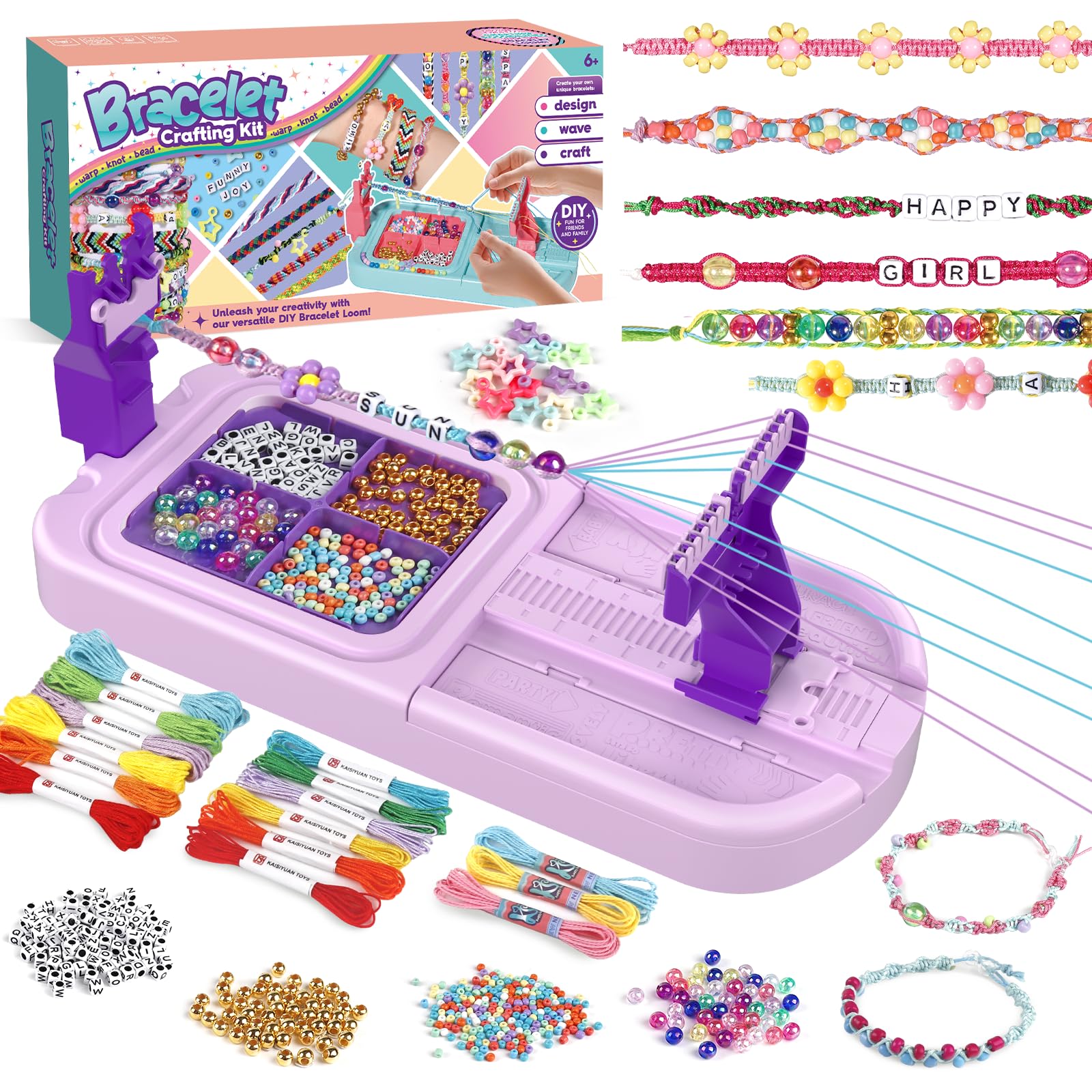 IFLOVE bracelet kit with colorful threads boosts creativity and fine motor skills.