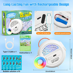 IFLOVE compact design bubble machine easy to carry and store