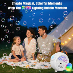 IFLOVE kid-friendly bubble machine with ergonomic handle and safe design
