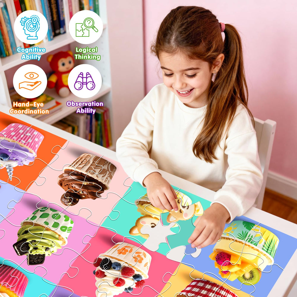 IFLOVE colorful toppings on cupcakes to boost color recognition and observation.