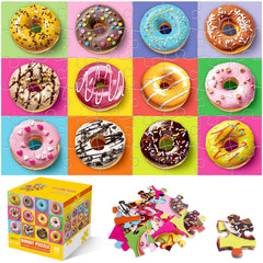IFLOVE donut puzzle floor pieces aid easy grasp for toddlers during family play.