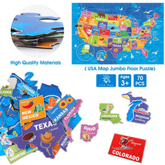 IFLOVE puzzle pieces are durable and safe for repeated floor play