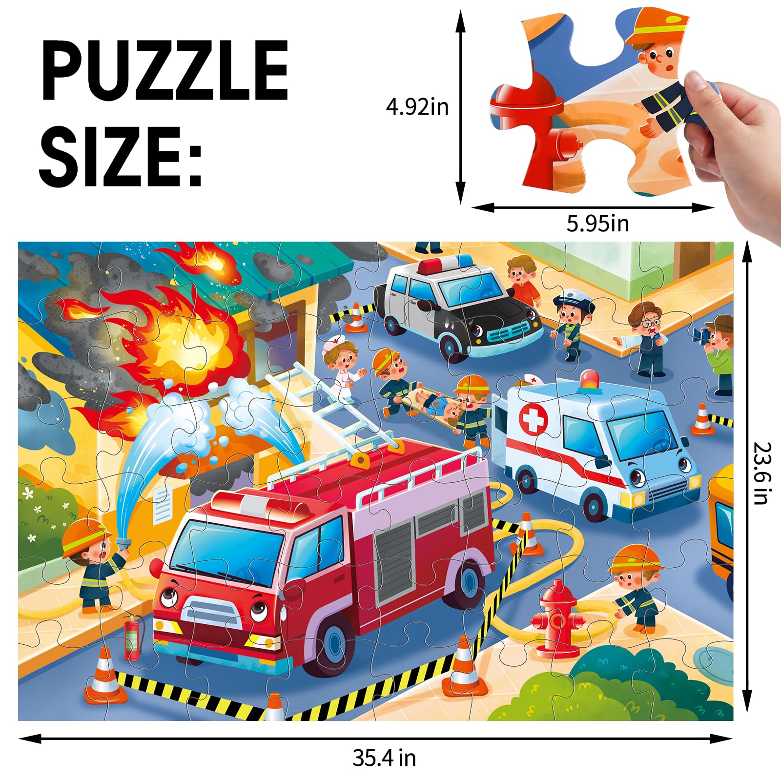 IFLOVE firefighter figure and firetruck close-up encourages problem solving
